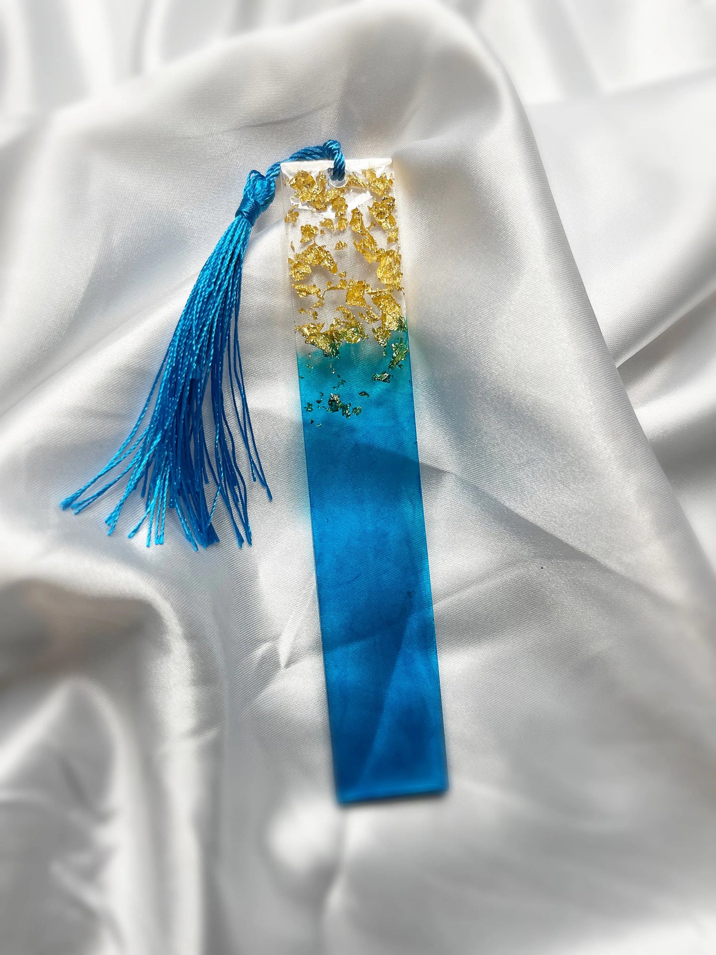 Blue & Gold Homemade Bookmark