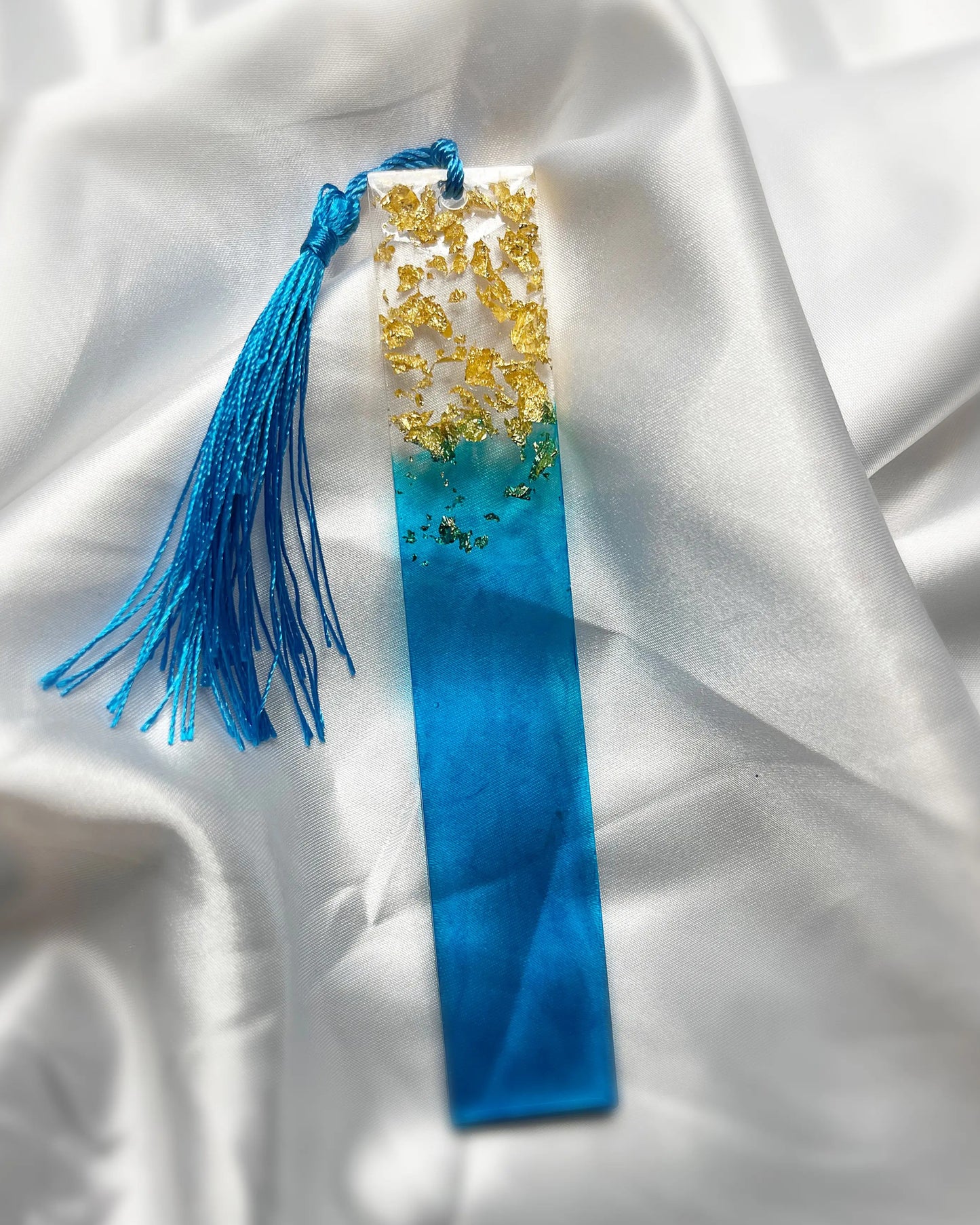 Blue & Gold Homemade Bookmark